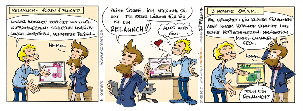 01 – FINDOLOGIC COMIC Folge #1_web Folge 1 Relaunch - Segen & Fluch